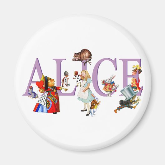 ALICE IN WONDERLAND & FRIENDS マグネット (正面)