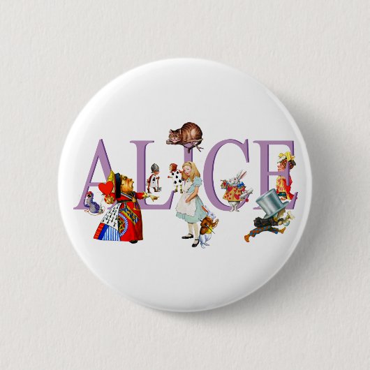 ALICE IN WONDERLAND & FRIENDS 缶バッジ (正面)