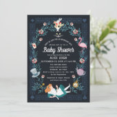 Alice in Wonderland Girlベビーシャワー 招待状 (スタンド正面)