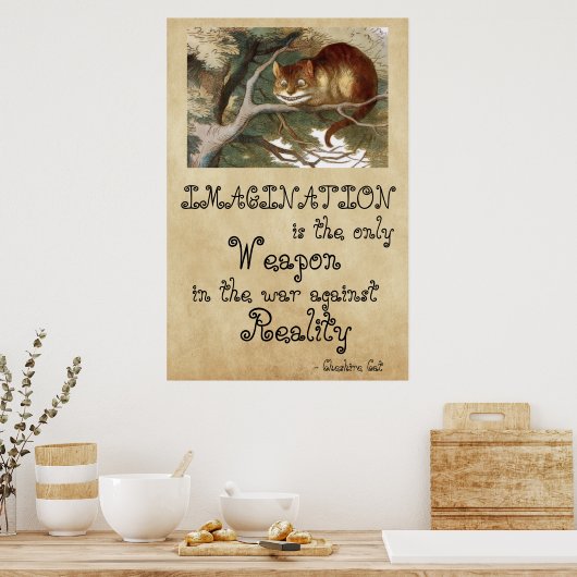 Alice in Wonderland - IMAGINATION CAT 1865 ポスター (キッチン)