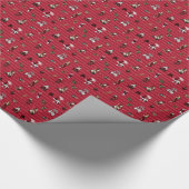 Alice in Wonderland in Crimson/Harlequin金ゴールド ラッピングペーパー (角)