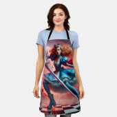 Alice in Wonderland Inspired エプロン (着用した状態)