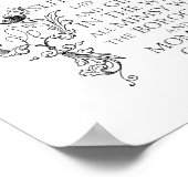 Alice In Wonderland Jabberwocky詩のポスターサイン ポスター (角)