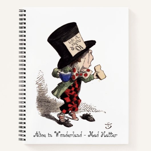 Alice in Wonderland - Mad Hatter (color) ノートブック (正面)