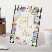 Alice in Wonderland Me 食べ Standalone Food Sign 台座サイン (インサイチュ)