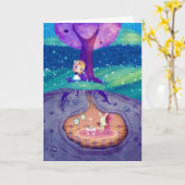 Alice in Wonderland Moonlight カード (黄色い花)