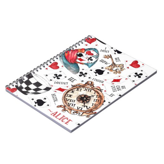 Alice in Wonderland notebook with引用文 ノートブック (左側)