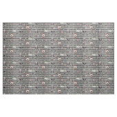 Alice in Wonderland on Black and White Harlequin ファブリック (ファットクウォーター)