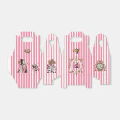 Alice in Wonderland on Pastel Pink/White ストライプの フェイバーボックス (折り畳みなし)