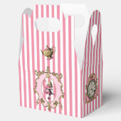 Alice in Wonderland on Pastel Pink/White ストライプの フェイバーボックス (オープン)