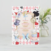 Alice in Wonderland One-derland 1st Birthday 招待状 (スタンド正面)