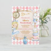 Alice in Wonderland One-derland 1st Birthday 招待状 (スタンド正面)