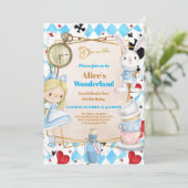 Alice in Wonderland One-derland 1st Birthday 招待状 (スタンド正面)