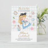 Alice in Wonderland Par-Tea First Birthdayパーティー 招待状 (スタンド正面)