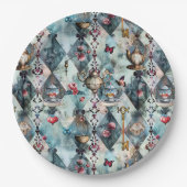Alice in Wonderland Pattern ペーパープレート (正面)