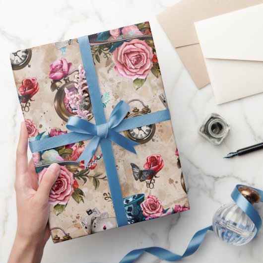 Alice in Wonderland Pattern ラッピングペーパー (ギフト)