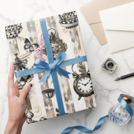 Alice in Wonderland Pattern ラッピングペーパー