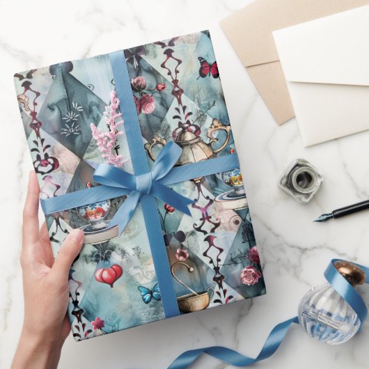Alice in Wonderland Pattern ラッピングペーパー (ギフト)