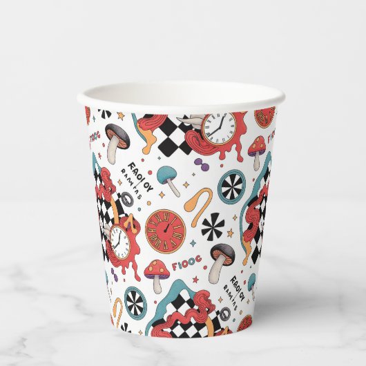 Alice in Wonderland Pattern  紙コップ (正面)