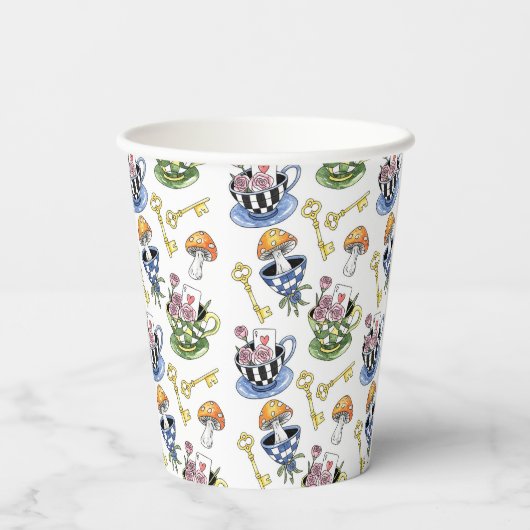 Alice in Wonderland Pattern  紙コップ (裏面)