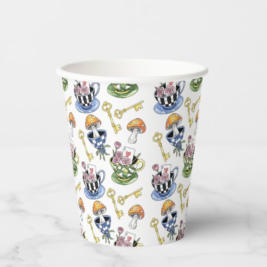 Alice in Wonderland Pattern  紙コップ (正面)