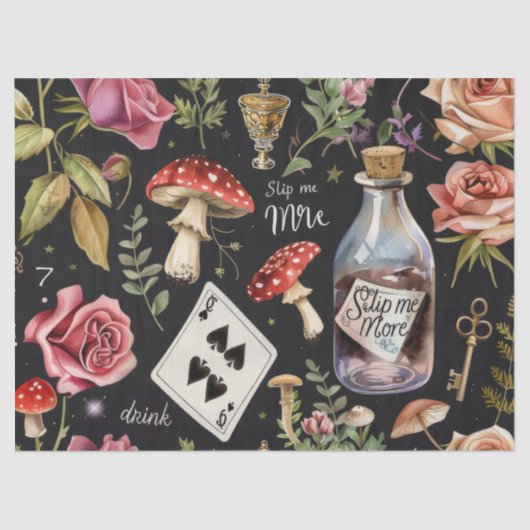 Alice in Wonderland Pattern 薄葉紙 (正面)