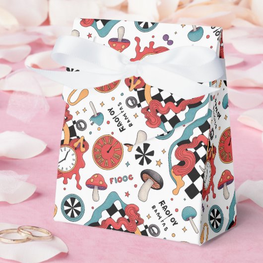 Alice in Wonderland Pattern Favorites Box フェイバーボックス (ウェディング)