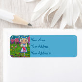 Alice in Wonderland Pink Flamingos Big Eye Art ラベル (インサイチュ)