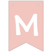 Alice in Wonderland Pink Monogram誕生日パーティー バンティングフラッグ (第1の旗)