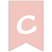 Alice in Wonderland Pink Monogram誕生日パーティー バンティングフラッグ (第3の旗)