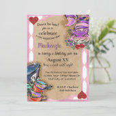 Alice in Wonderland Pink Teaパーティー 招待状 (スタンド正面)