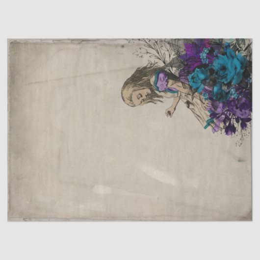 Alice in Wonderland Purpleフローラ切り離し 薄葉紙 (正面)