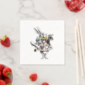 Alice in Wonderland Rabbit Baby Blue スタンダードカクテルナプキン (インサイチュ)