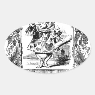 Alice in Wonderland Rabbit Horn 華美 Frame Vinta 楕円形シール
