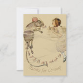 Alice in Wonderland Rabbit Mouse サンキューカード (正面)