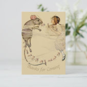 Alice in Wonderland Rabbit Mouse サンキューカード (スタンド正面)