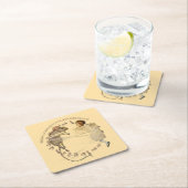 Alice in Wonderland Rabbit Mouse スクエアペーパーコースター (インサイチュ)