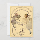 Alice in Wonderland Rabbit Mouse 招待状 (正面)
