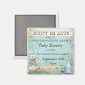 Alice in Wonderland Save The Date Baby Shower マグネット (正面/裏面)