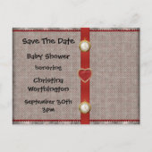 Alice in Wonderland Save the Date Baby Shower 案内ポストカード (裏面)