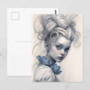 Alice in Wonderland, Sketch Art.ポストカード ポストカード