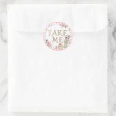 Alice in Wonderland Take Meステッカー誕生日 ラウンドシール (バッグ)