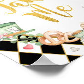 Alice in Wonderland TAKE ME Party Paviites Sign ポスター (角)