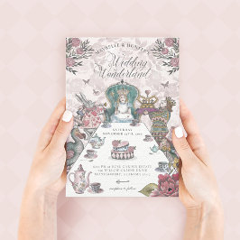 Alice in Wonderland Teaパーティーおとぎ結婚話 招待状