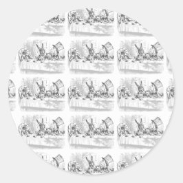 Alice in Wonderland Teaパーティーシール ラウンドシール