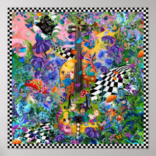 Alice In Wonderland TeaパーティースクエアポスターJuleez ポスター