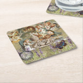 Alice in Wonderland Teaパーティー スクエアペーパーコースター (アングル)
