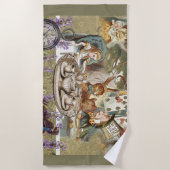 Alice in Wonderland Teaパーティー ビーチタオル (正面)