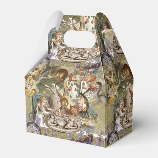 Alice in Wonderland Teaパーティー フェイバーボックス (正面サイド)