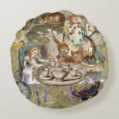 Alice in Wonderland Teaパーティー ラウンドクッション (裏面)